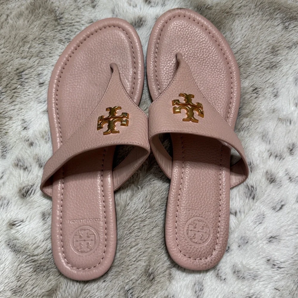 Tory Burch Blush Leather Sandals - Picture 2 of 4
